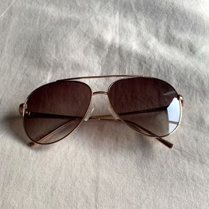 B.P. Rose Gold Aviator Sunglasses
